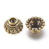 Apetalous Tibetan Style Alloy Flower Bead Caps TIBE-S223-AG-RS-2