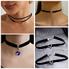 6Pcs 6 Styles Velvet & Imitation Leather Choker Necklaces NJEW-SC0001-71-7