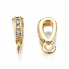 Brass Micro Pave Clear Cubic Zirconia Charms KK-Q277-060-NF-3