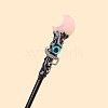 Evil Eyes Style Natural Rose Quartz Magic Wand PW-WGF9442-09-1