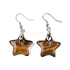 Natutal Tiger Eye Dangle Earrings EJEW-F343-C07-2