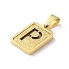 304 Stainless Steel Alphabet Pendants STAS-S152-01G-P-2