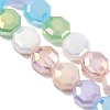 Electroplate Opaque Glass Beads Strands EGLA-G039-05A-01A-4