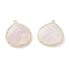 Natural Rose Quartz Pendants G-B009-07G-B-1