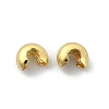 Brass Crimp Beads Covers X-KK-P232-14G-2