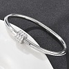 304 Stainless Steel Rhinestone Bangles for Women BJEW-Z092-04P-2