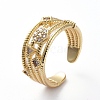 Adjustable Brass Cuff Finger Rings RJEW-G096-10G-1