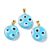 Handmade Evil Eye Lampwork Pendants LAMP-F030-01G-04-1