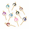 Brass Enamel Pendants KK-S362-033-NR-1