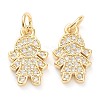 Brass Micro Pave Clear Cubic Zirconia Pendants LS-ZIRC-J041-10-1