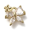 Rack Plating Brass Micro Pave Cubic Zirconia Charms KK-M014-02C-G-1