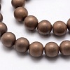 Electroplate Non-magnetic Synthetic Hematite Beads Strands G-R363-6mm-05-1