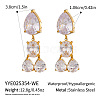 304 Stainless Steel Dangle Stud Earrings CT6883-6-1