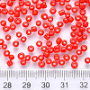 8/0 Baking Paint Glass Round Seed Beads SEED-S036-01B-15-3