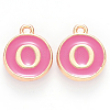 Golden Plated Alloy Enamel Charms ENAM-S118-08O-1