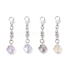 4Pcs Snowflake Glass Pendant Decorations HJEW-JM04307-2