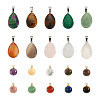 40Pcs 20 Style Natural & Synthetic Gemstone Pendants G-PJ0001-01-2