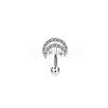 Moon 304 Stainless Steel Cubic Zirconia Eyebrow Curved Barbell Rings WG008EB-02-1