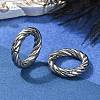 Twisted Ring 316 Surgical Stainless Steel Hoop Nose Rings EJEW-G416-19E-AS-1