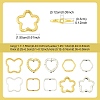100Pcs 10 Styles Alloy Bead Frame FIND-FS0004-92-4