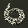 Round Transparent Clear Glass Beads Strands X-GR8mm01Y-2