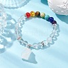 Raw Rough Natural Quartz Crystal Charm Bracelets BJEW-JB10298-03-2