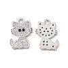 Brass Micro Pave Cubic Zirconia Pendants ZIRC-P100-03P-1