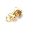 Brass Enamel Charms KK-Q098-31G-B-2