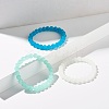 8mm Imitation Jade Glass Round Beads Stretch Bracelet for Girl Women BJEW-JB07179-3