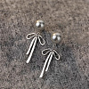 Luxury Minimalist 999 Silver Grey Pearl Butterfly Earrings for Women EI8928-1