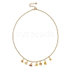 Natural Amber Chip Pendant Bib Necklaces with 304 Stainless Steel Cable Chains NJEW-JN05942-4