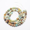 Frosted Natural Flower Amazonite Bead Strands G-L460-01-10mm-2