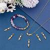 10Pcs Brass with Cubic Zirconia Fold Over Clasps ZIRC-BBC0002-67G-4