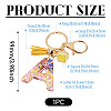 Alloy Resin Polygon Keychains KEYC-TADJ0002-03G-A-2