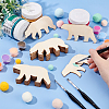 Olycraft 20Pcs 2 Style Unfinished Wood Pieces DIY-OC0010-63-3