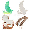 Animal Theme Unfinished Blank Wooden Pendants Set for Painting Arts WOOD-WH0124-26D-1