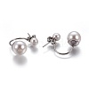 304 Stainless Steel Stud Earrings EJEW-P184-01-3