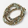 Electroplate Glass Beads Strands X-EGLA-A034-J8mm-O02-2