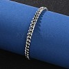 304 Stainless Steel Cuban Link Chain Bracelets for Men BJEW-Z081-01P-01-3