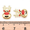 Golden Plated Alloy Enamel Charms ENAM-D040-E01-G-3