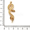 Brass Micro Pave Cubic Zirconia Pendants KK-S503-03G-02-3