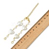 Natural Baroque Keshi Pearl Heart & Shell Pearl Link Bracelet Making AJEW-JB01645-3