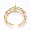 Brass Micro Pave Cubic Zirconia Pendants ZIRC-T004-09G-1