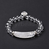 Natural Quartz Crystal Beads Charm Bracelets BJEW-K164-B01-1