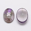 Oval Natural Amethyst Cabochons X-G-K020-14x10mm-03-2