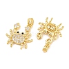 Brass Micro Pave Cubic Zirconia Pendants CU-CBA415D-09G-02-2