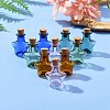 10Pcs 5 Colors Mini High Borosilicate Glass Bottle Bead Containers GLAA-FS0001-70-8