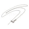 Non-Tarnish 304 Stainless Steel Cable Chain Necklace for Women NJEW-G104-03P-1