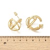 Brass Stud Earrings EJEW-A121-08G-3