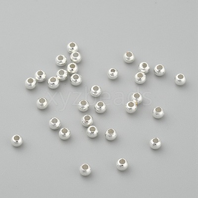 PVD Vacuum Plating Brass Round Spacer Beads X-KK-I601-3mm-S-RS-1